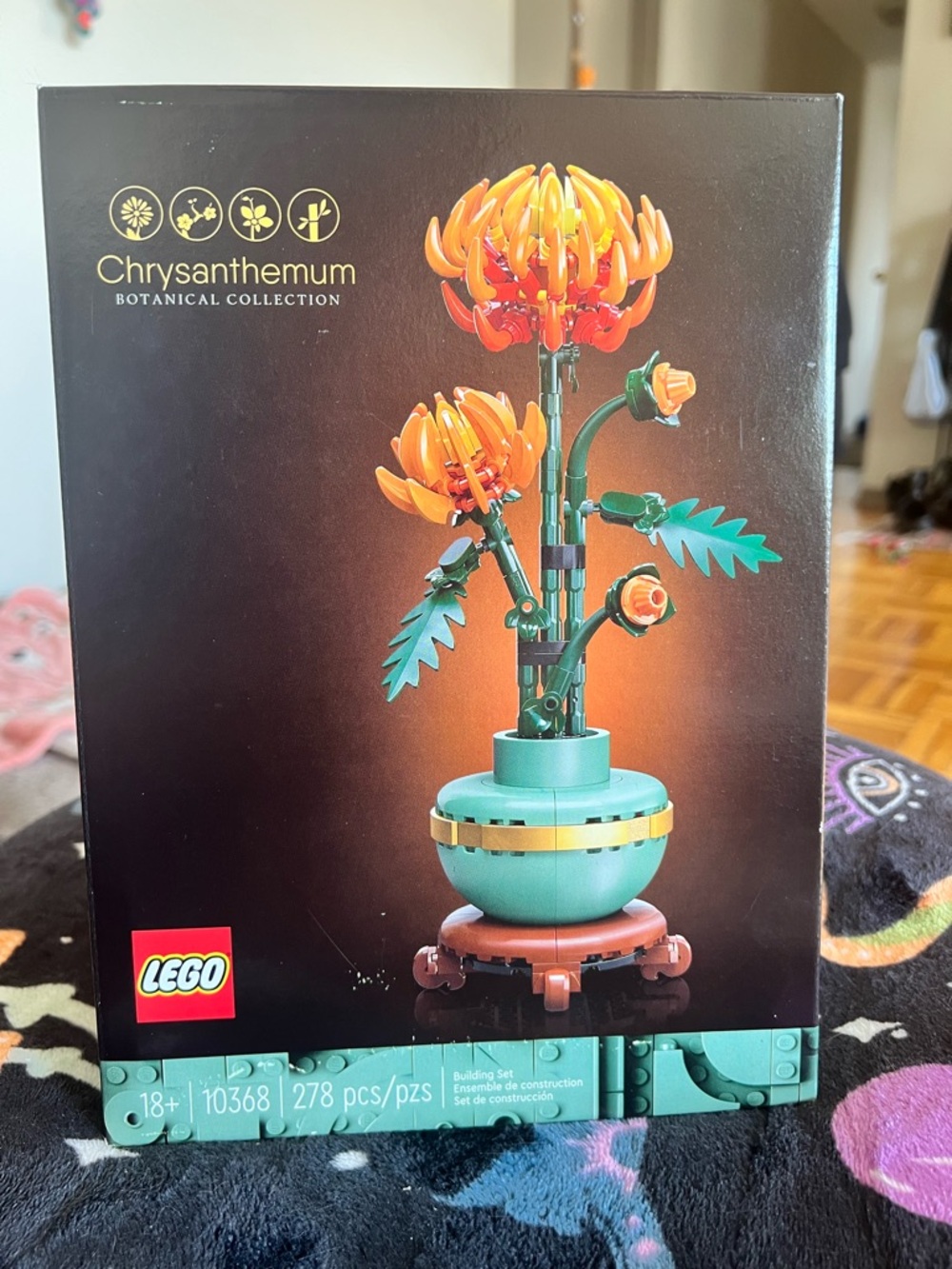 LEGO Chrysanthemum Botanical Set - Orange & Teal